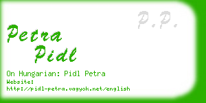 petra pidl business card